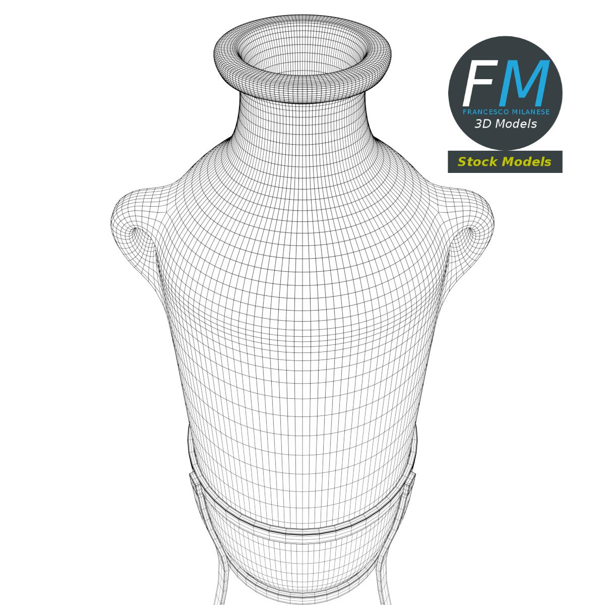 3D-Modell - Römische Amphore auf Ständer - 08