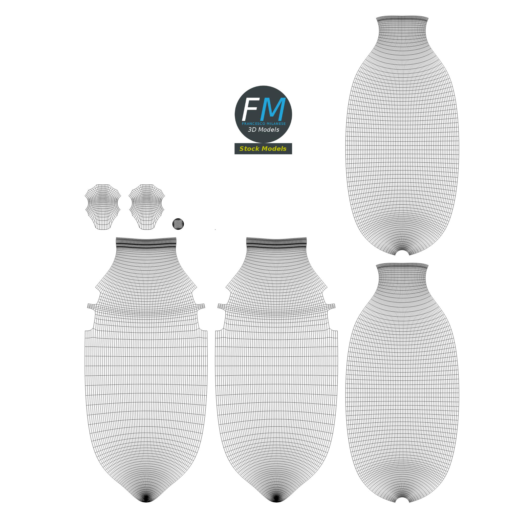 3D-Modell - Römische Amphore auf Ständer - 11