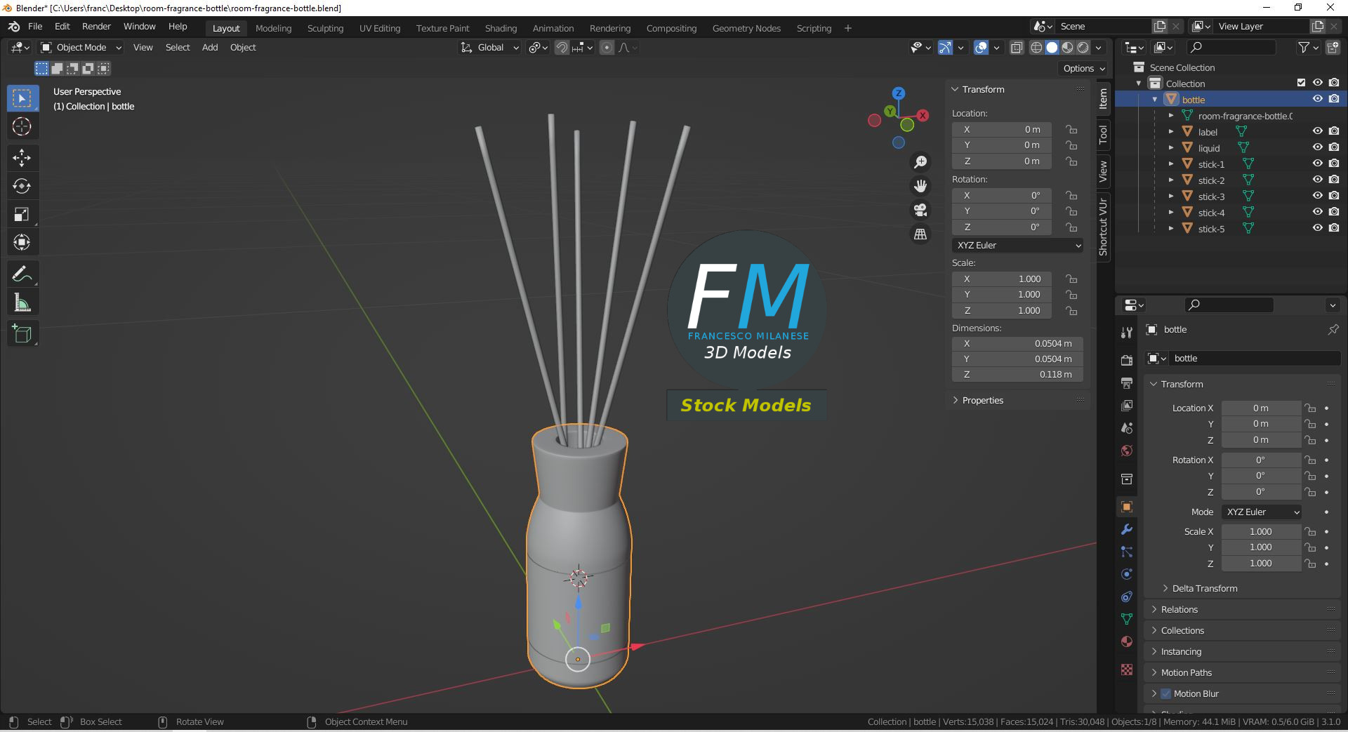 3D-Modell - Raumduft-Diffusor - 09