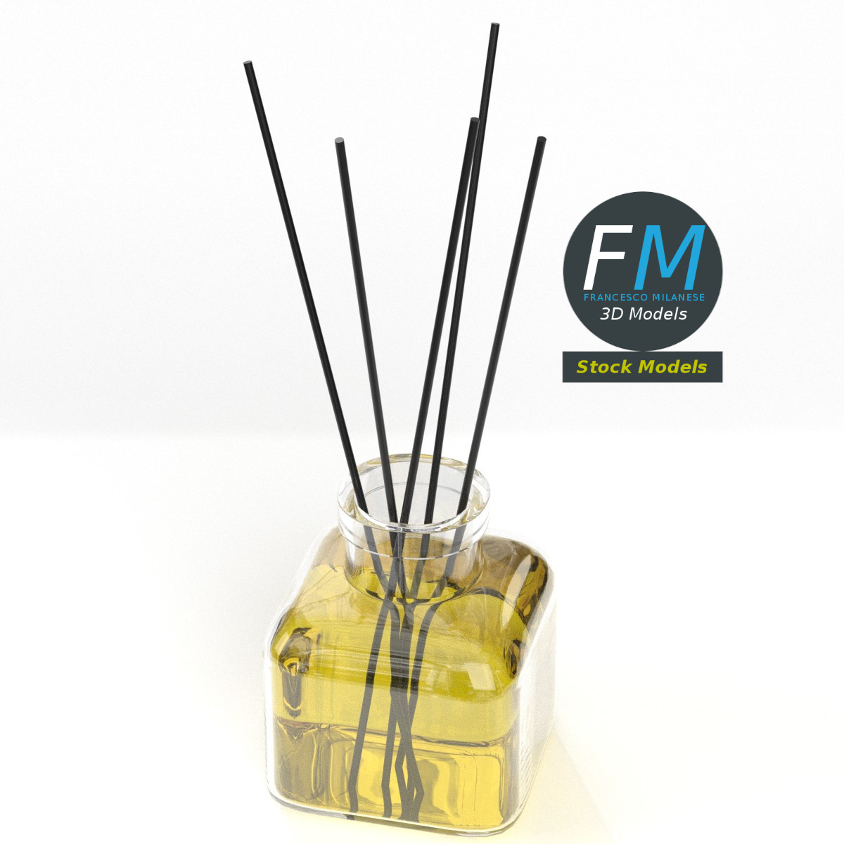3D-Modell - Raumduft mit Duftstäbchen - 02