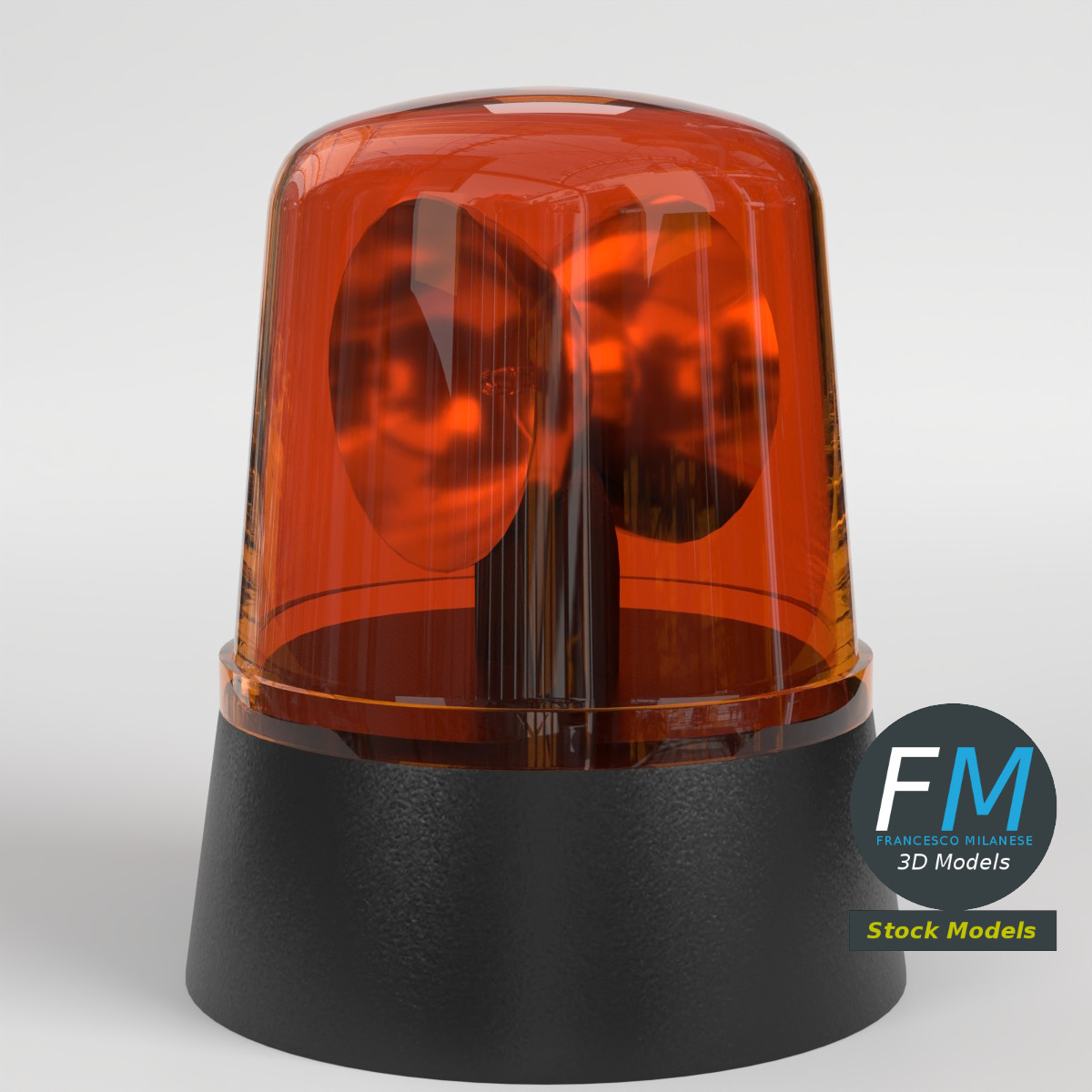 3D-Modell - Rotierende Warnleuchte - 01