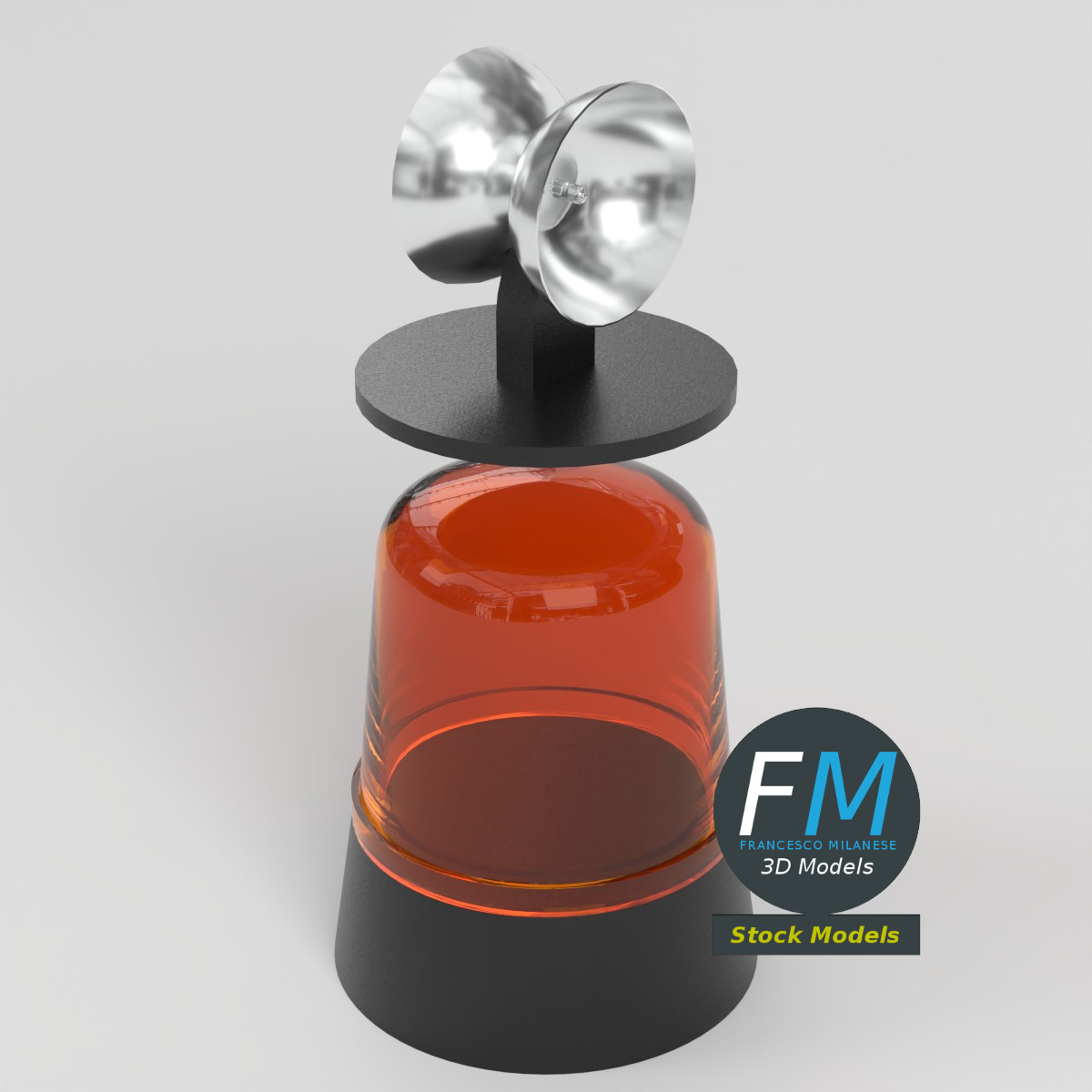 3D-Modell - Rotierende Warnleuchte - 02