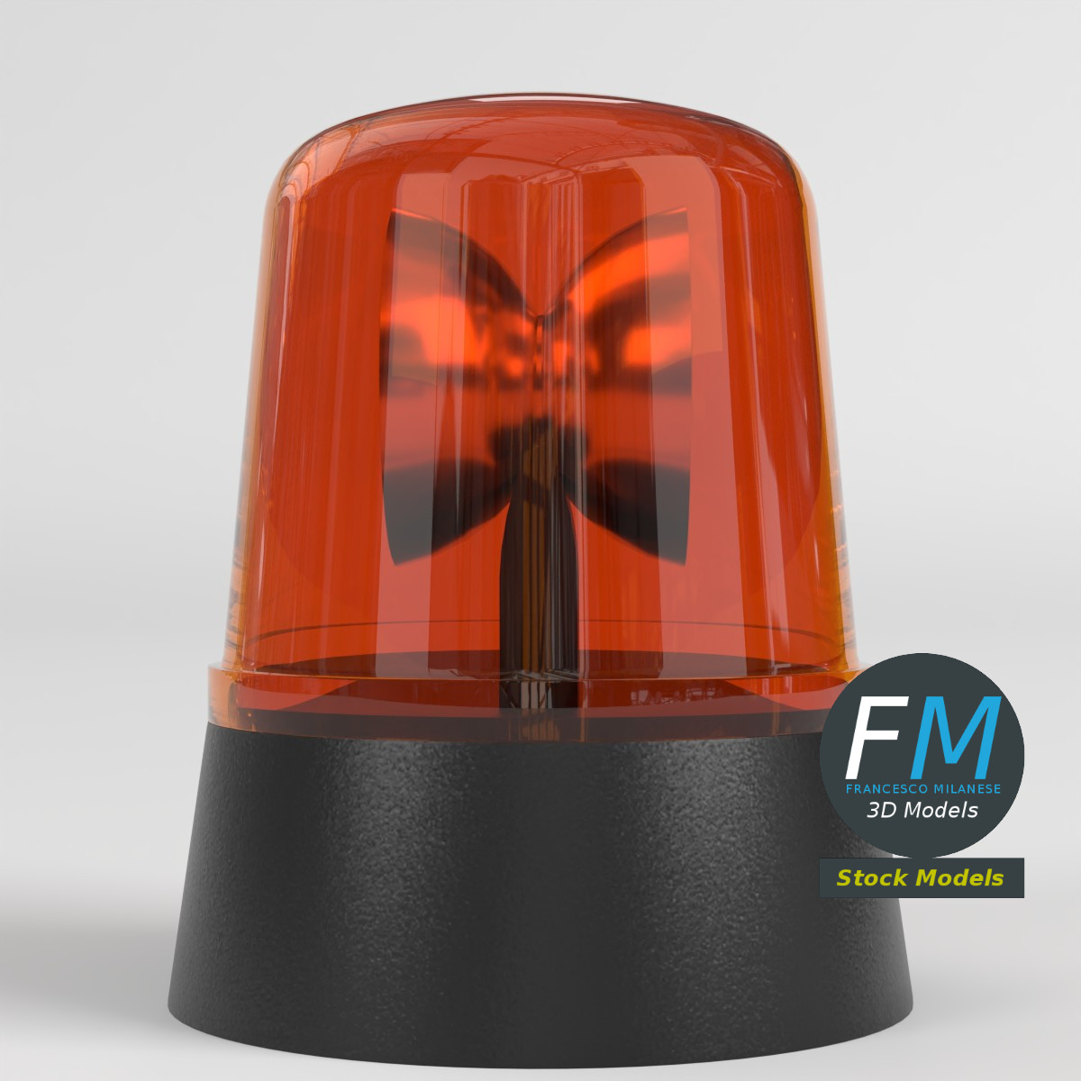 3D-Modell - Rotierende Warnleuchte - 03