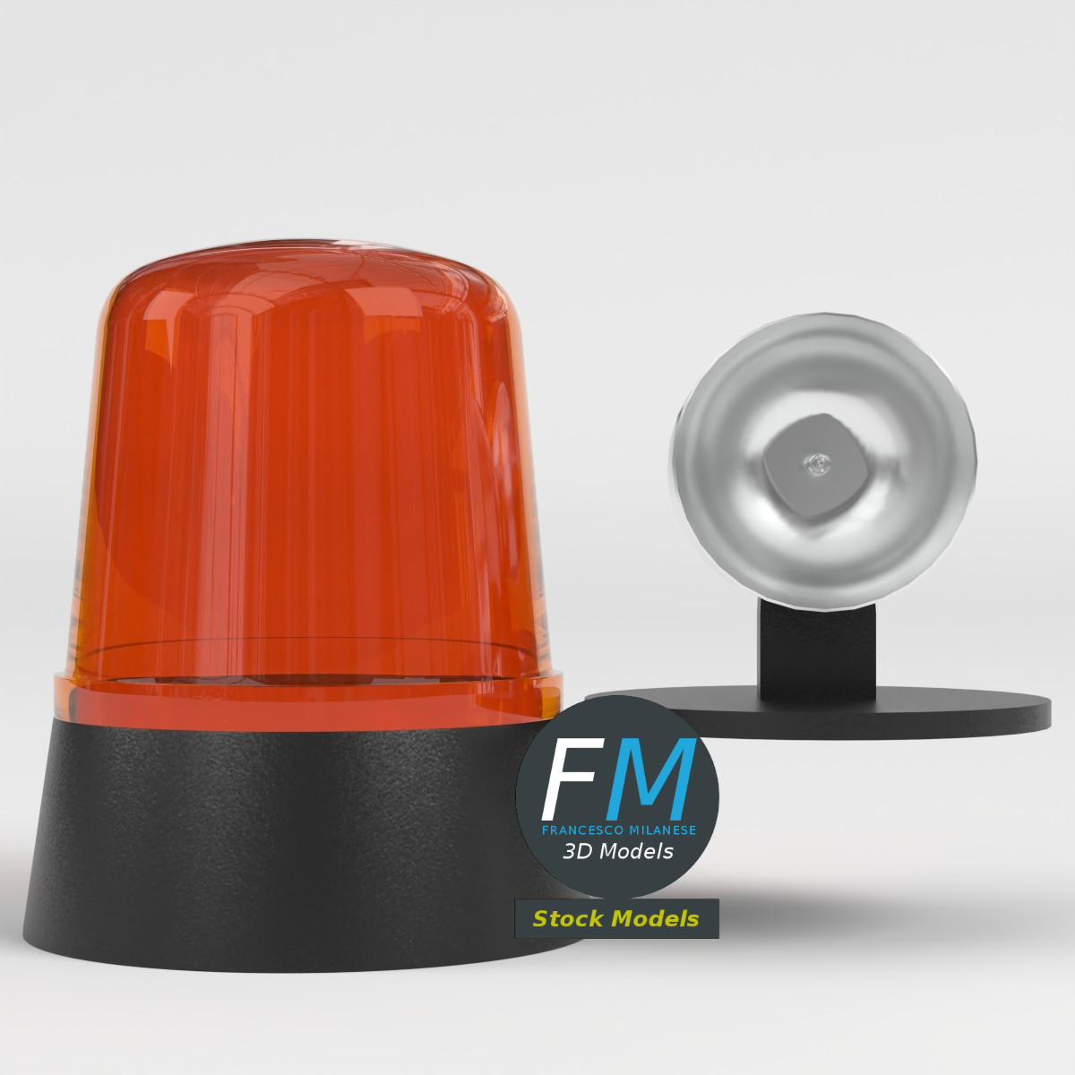 3D-Modell - Rotierende Warnleuchte - 04