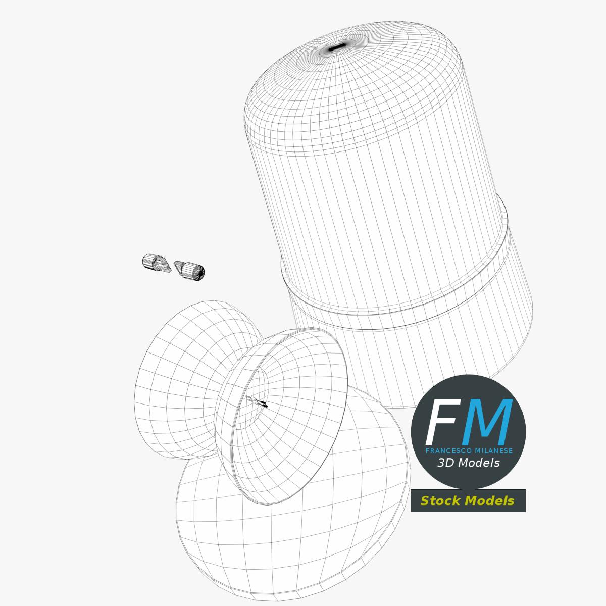 3D-Modell - Rotierende Warnleuchte - 08