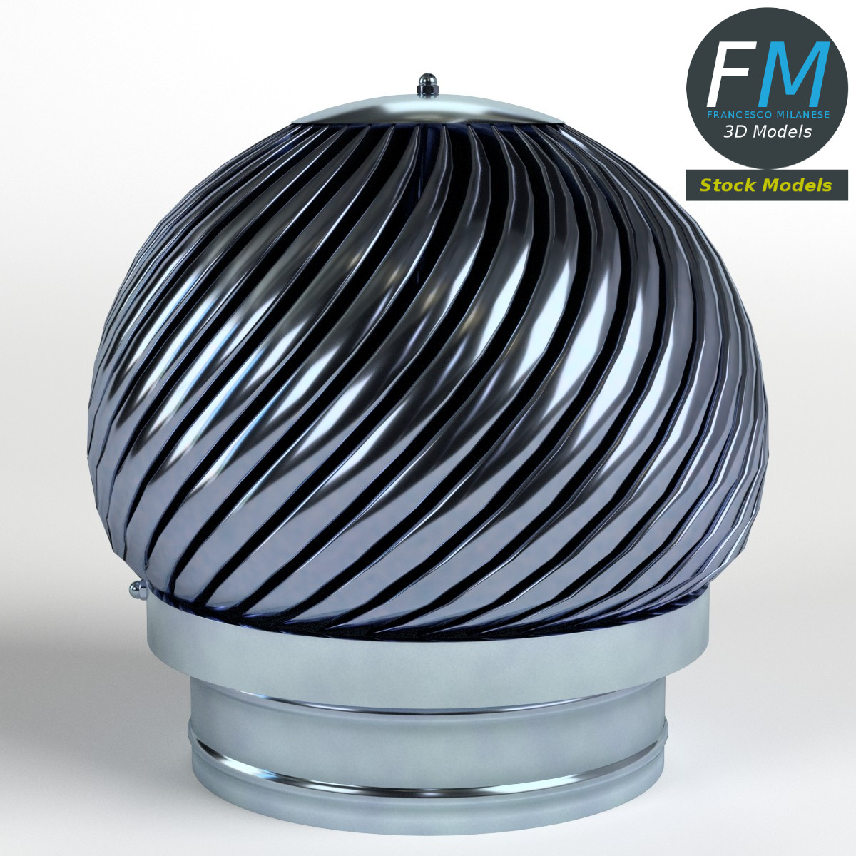 3D-Modell - Drehbarer Schornsteinaufsatz - 01