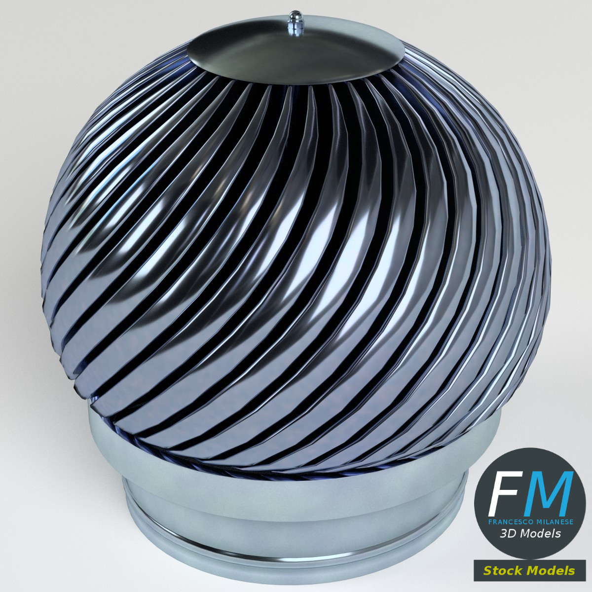 3D-Modell - Drehbarer Schornsteinaufsatz - 02