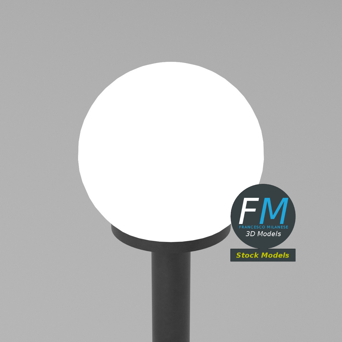 3D-Modell - Kugelförmige Gartenleuchte - 05