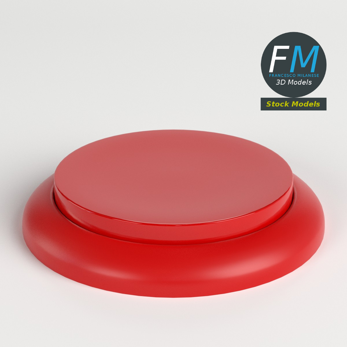 3D-Modell - Runder Druckknopf - 01