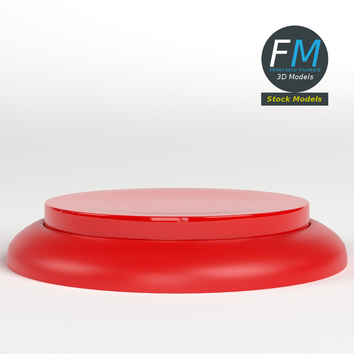 3D-Modell - Runder Druckknopf - 04