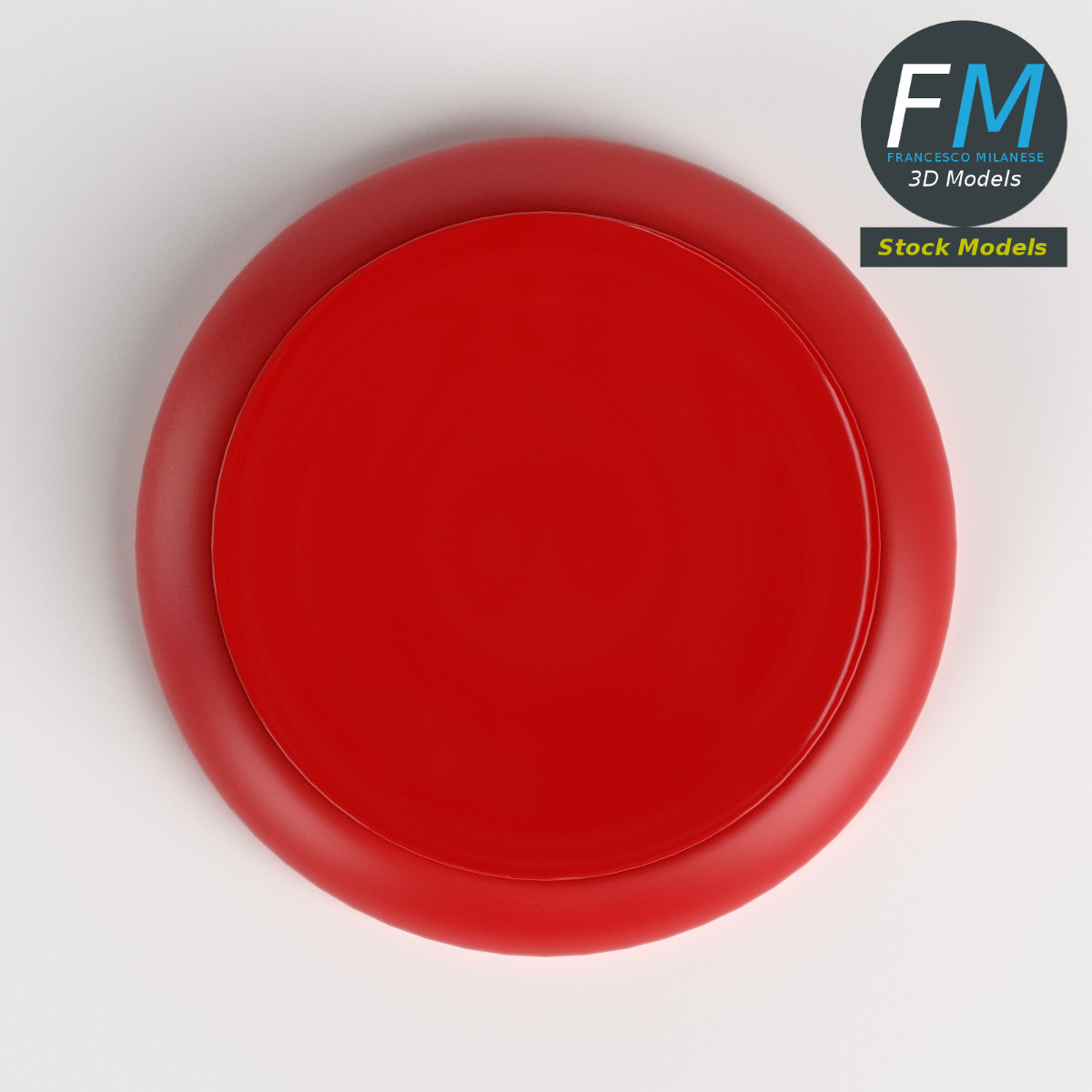 3D-Modell - Runder Druckknopf - 06