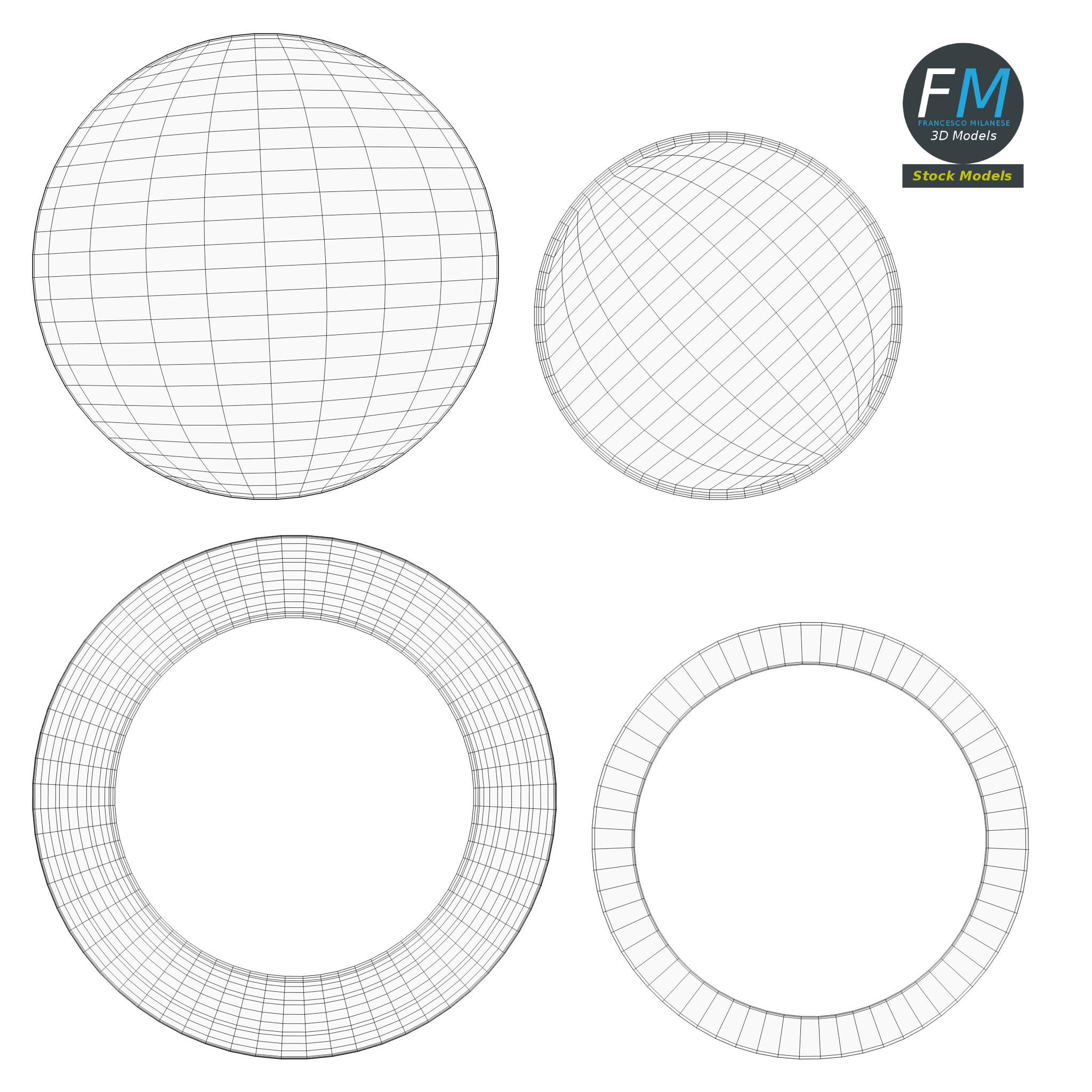 3D-Modell - Runder Druckknopf - 11