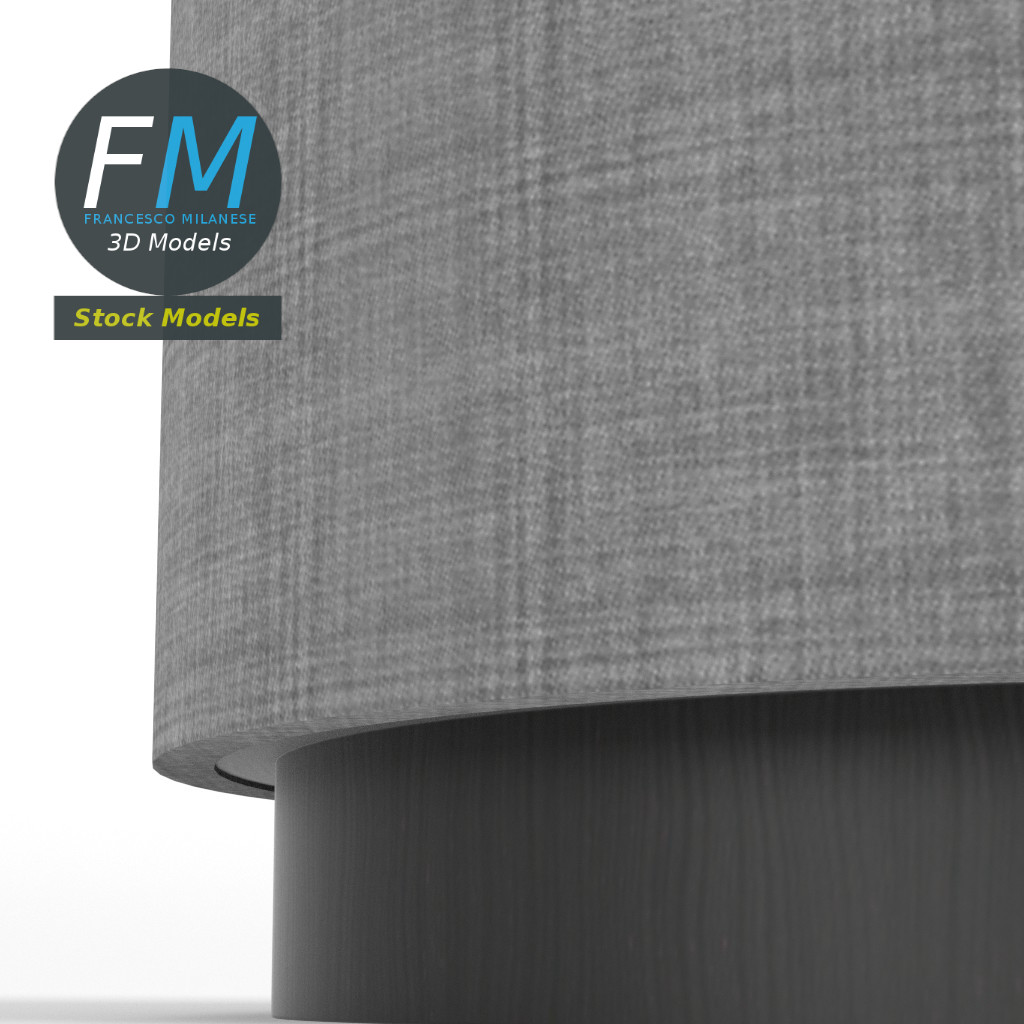 3D-Modell - Runder Fußhocker - 03