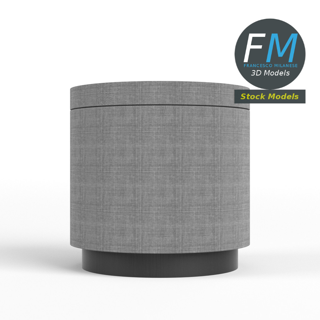 3D-Modell - Runder Fußhocker - 04