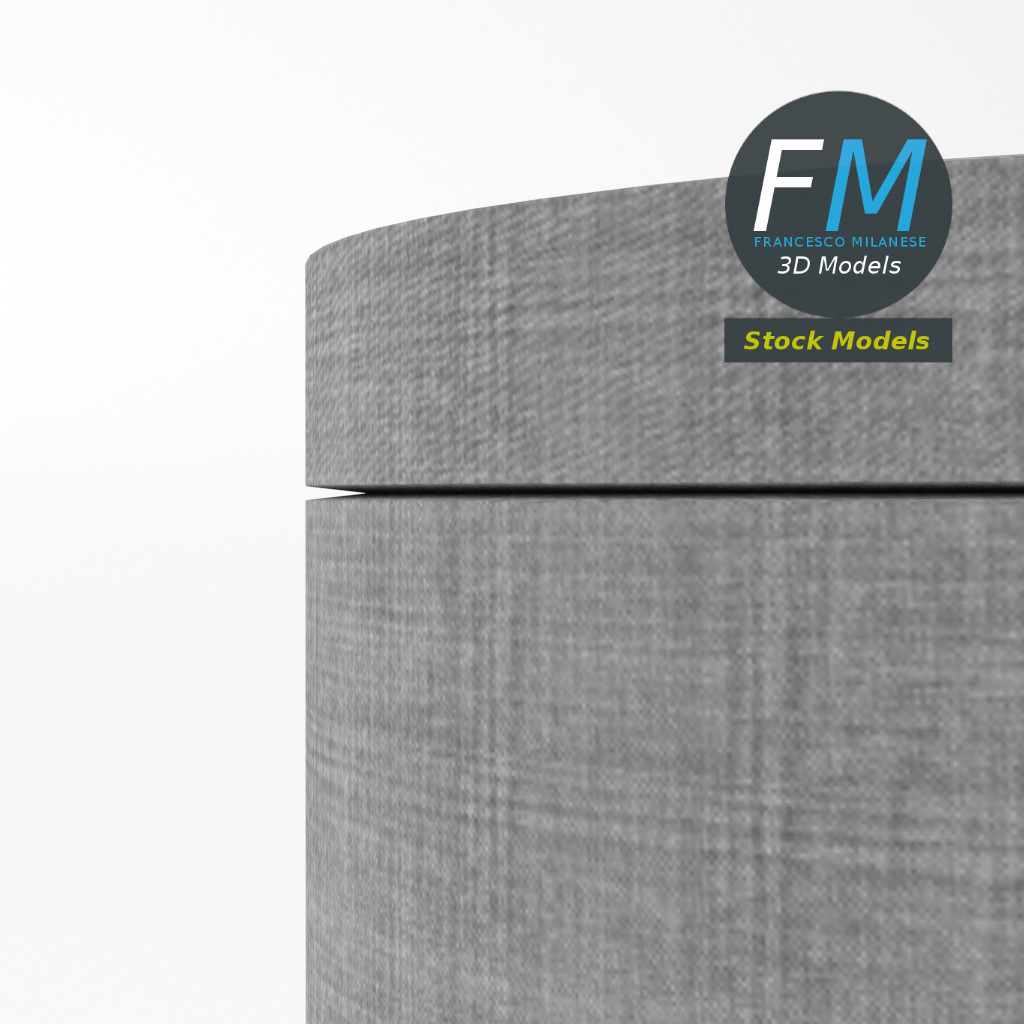 3D-Modell - Runder Fußhocker - 05