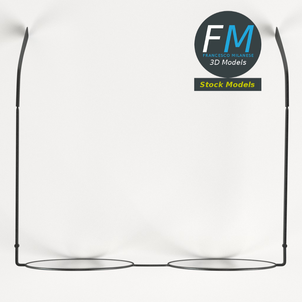 3D-Modell - Runde Brille - 06