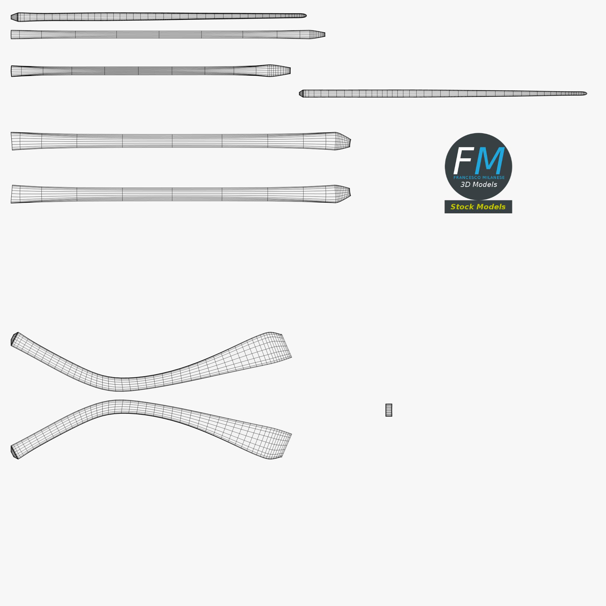 3D-Modell - Runde Brille - 11