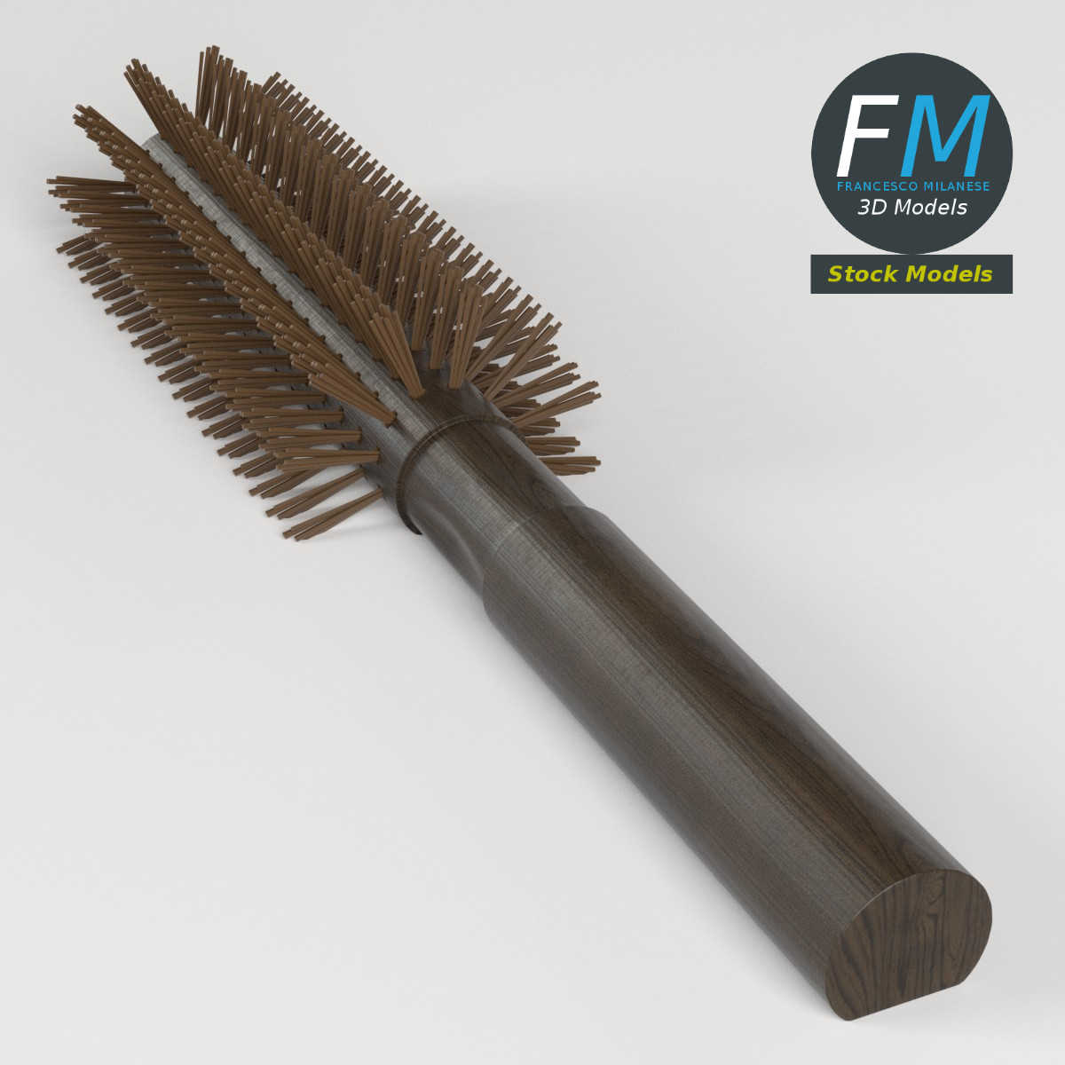 3D-Modell - Runde Haarbürste - 02