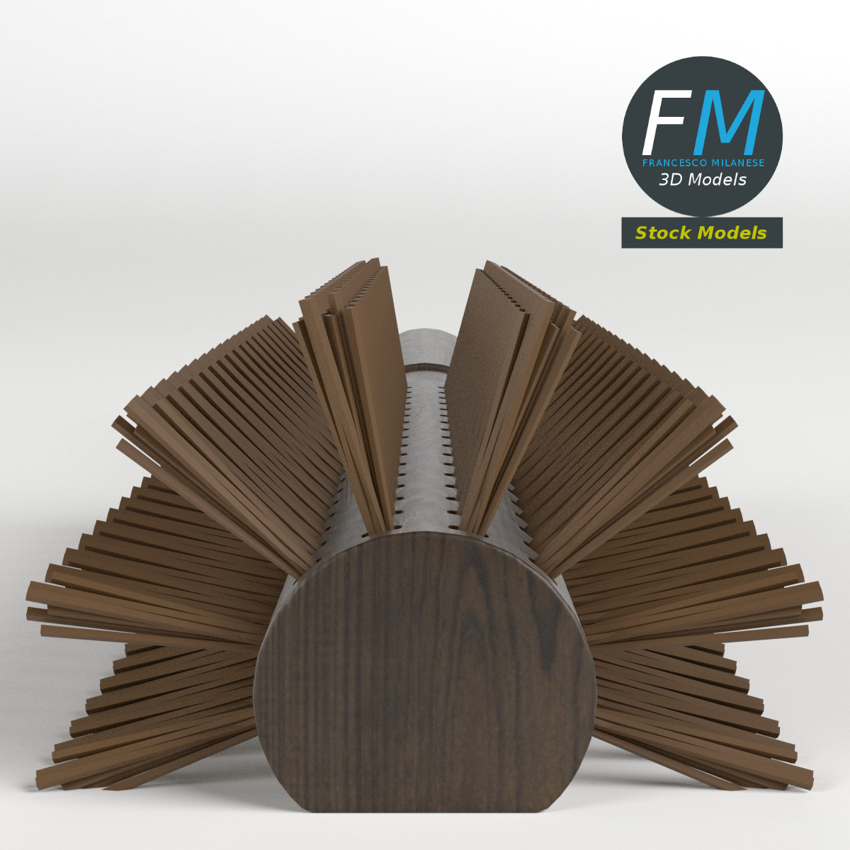 3D-Modell - Runde Haarbürste - 03