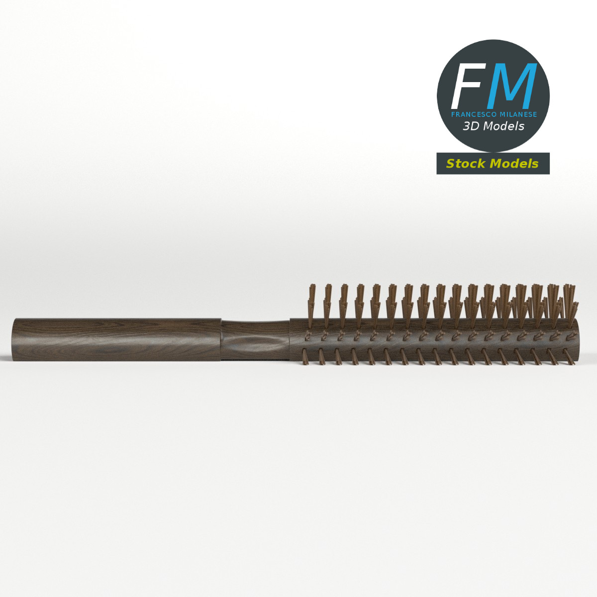 3D-Modell - Runde Haarbürste - 04