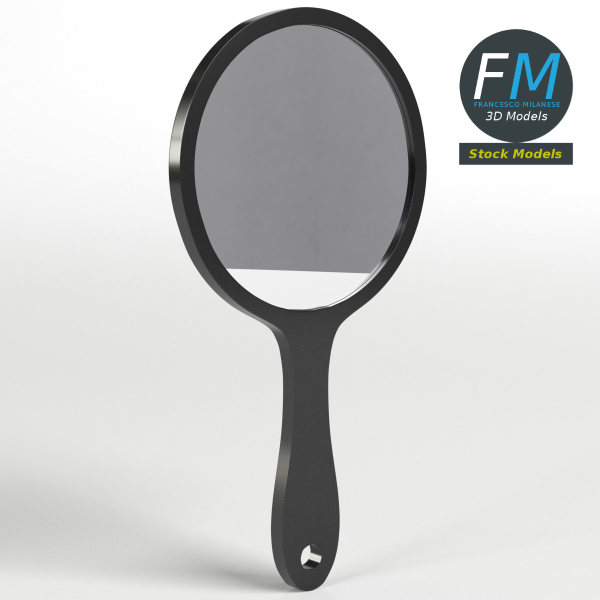 3D-Modell - Runder Handspiegel - 01