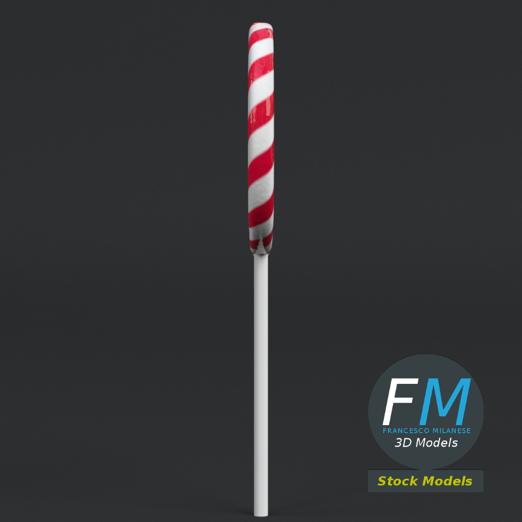 3D-Modell - Runder Spiral-Lutscher - 04