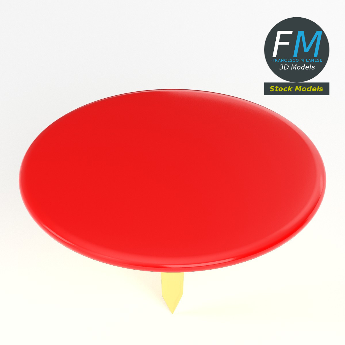 3D-Modell - Runde Reißzwecke - 02