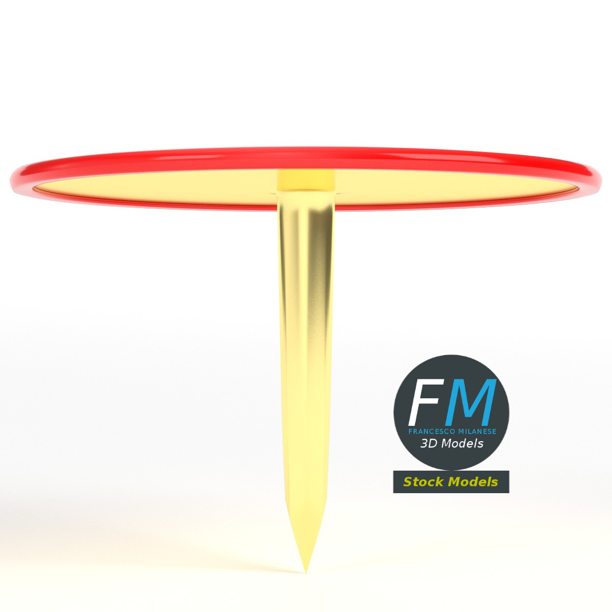 3D-Modell - Runde Reißzwecke - 03