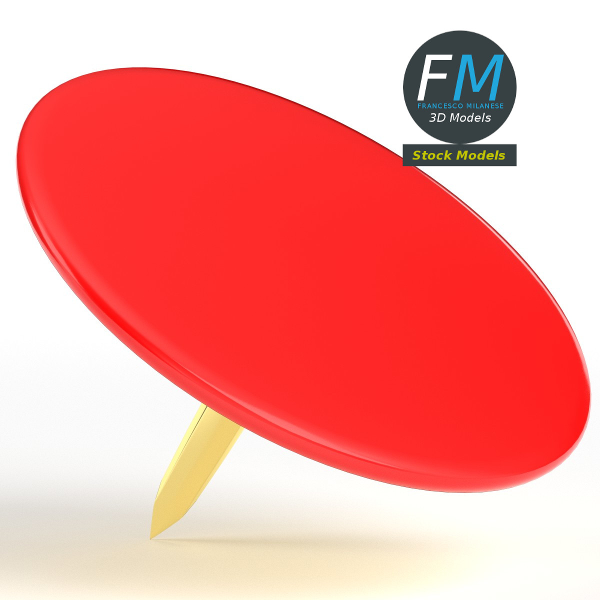 3D-Modell - Runde Reißzwecke - 04