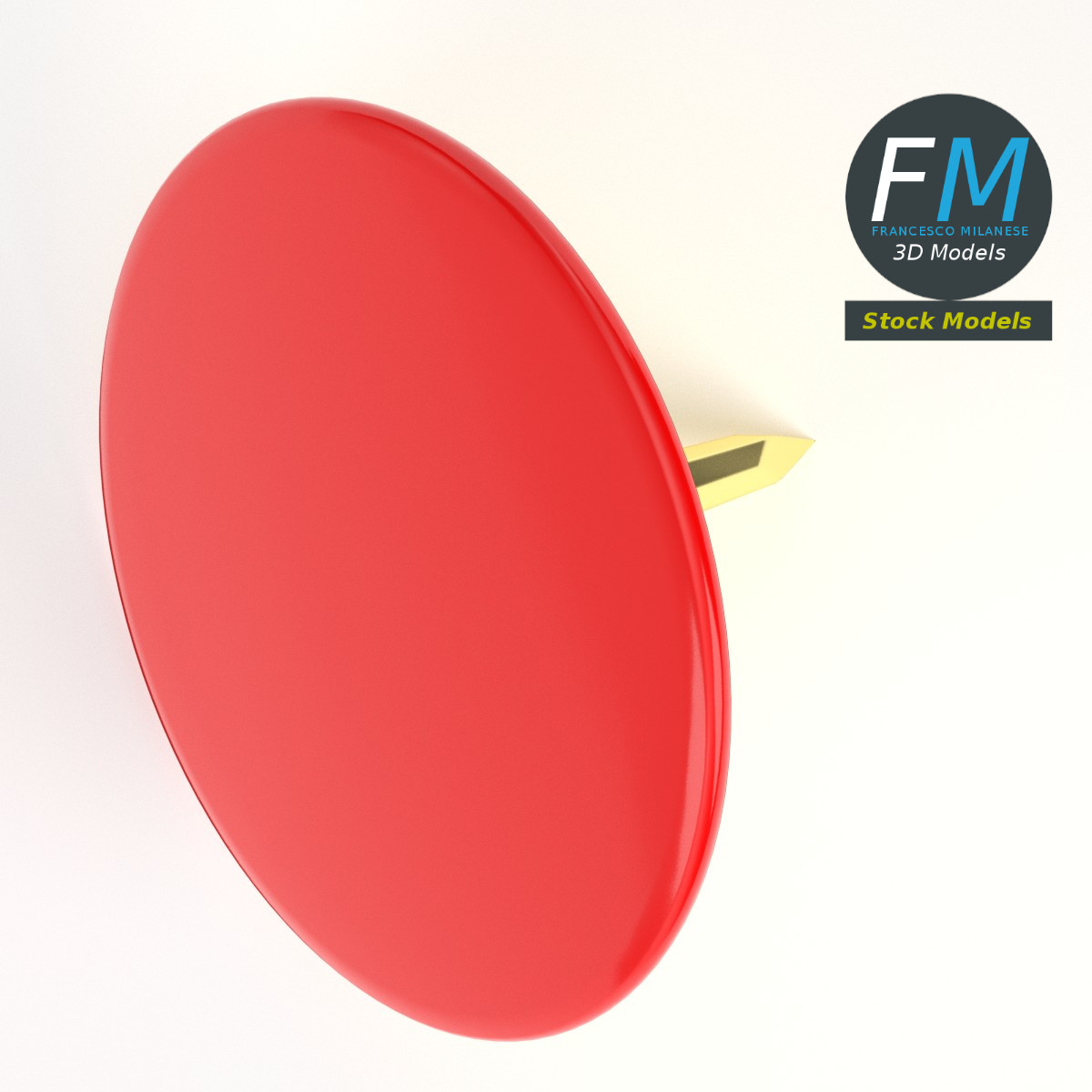 3D-Modell - Runde Reißzwecke - 06