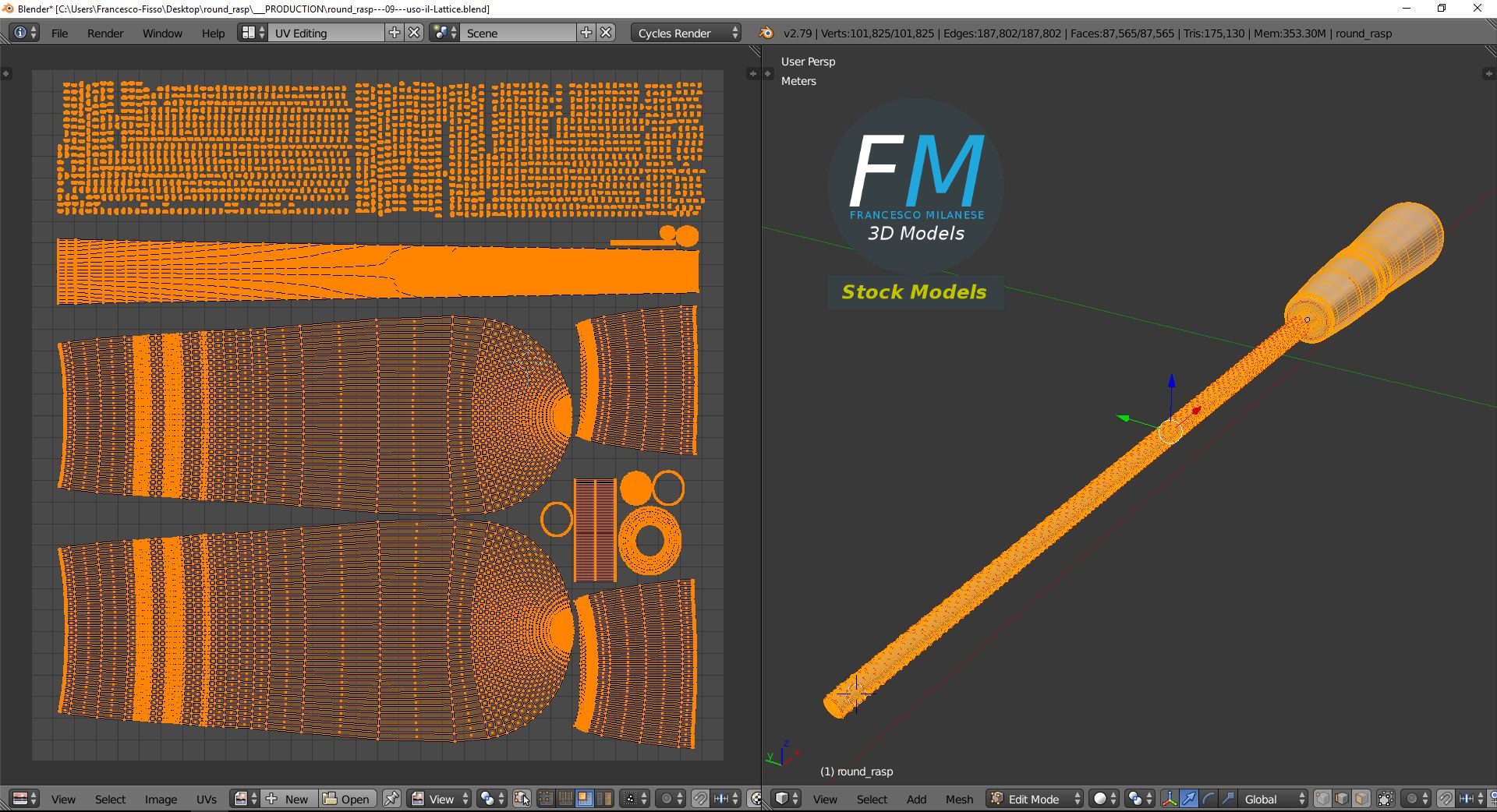 3D-Modell - Runde Raspel - 10