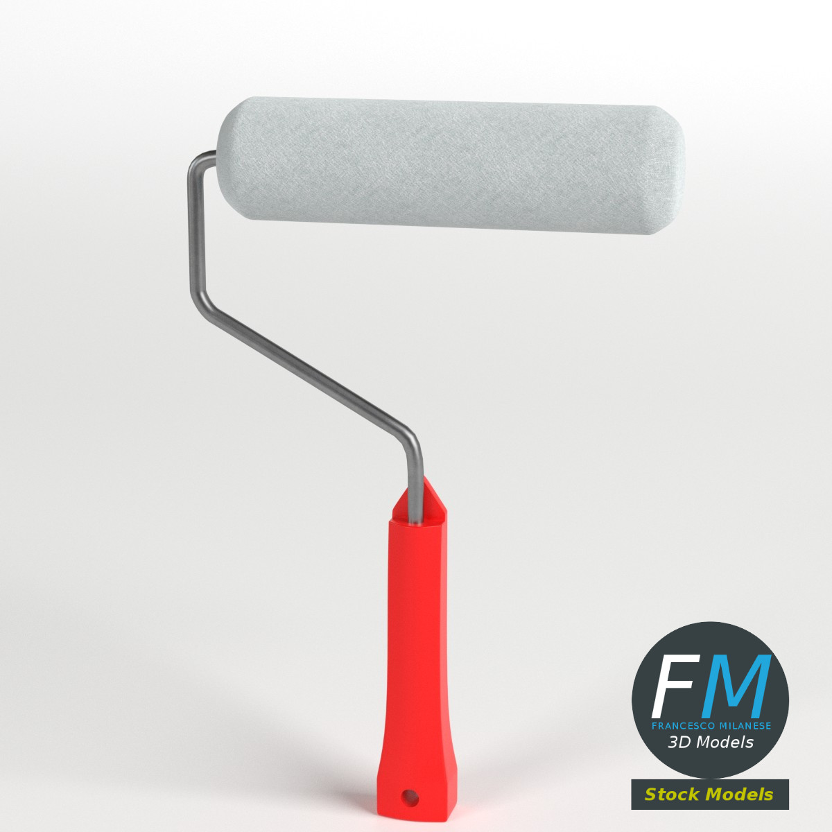 3D-Modell - Runde Farbrolle - 01