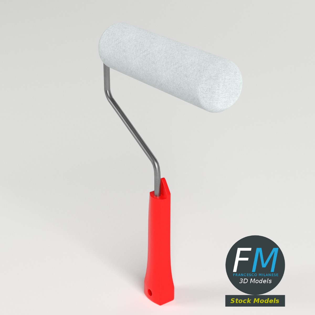 3D-Modell - Runde Farbrolle - 02