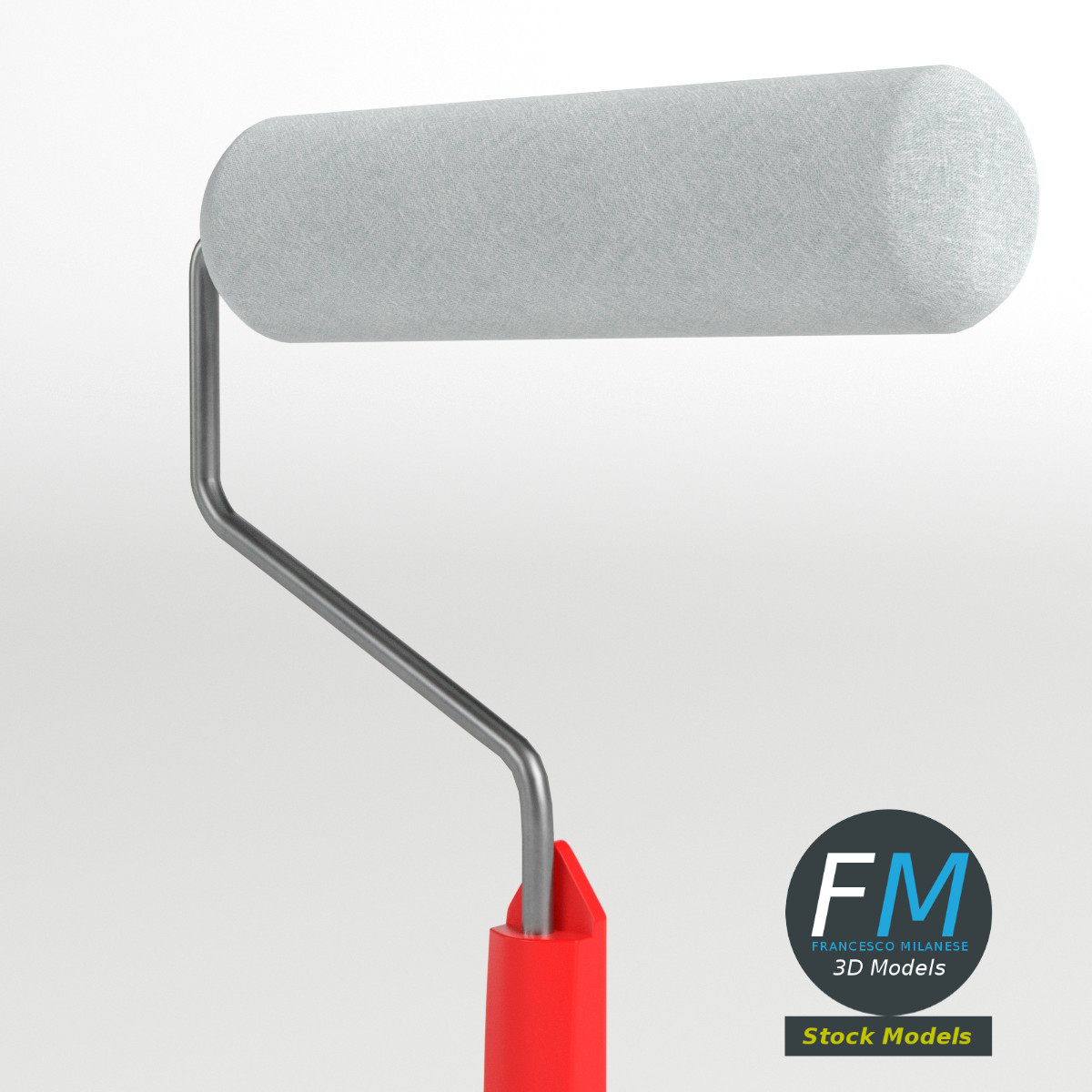 3D-Modell - Runde Farbrolle - 03