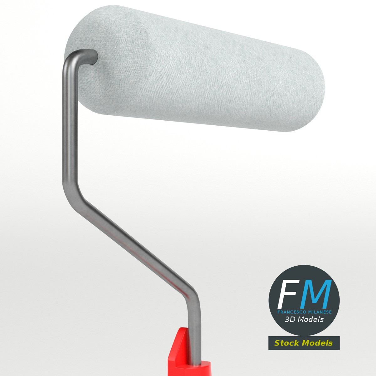 3D-Modell - Runde Farbrolle - 04