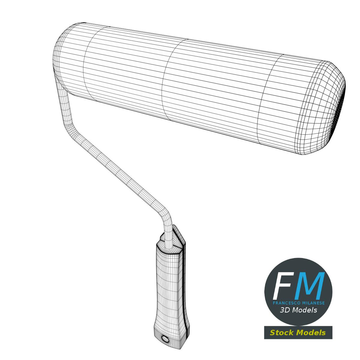 3D-Modell - Runde Farbrolle - 07