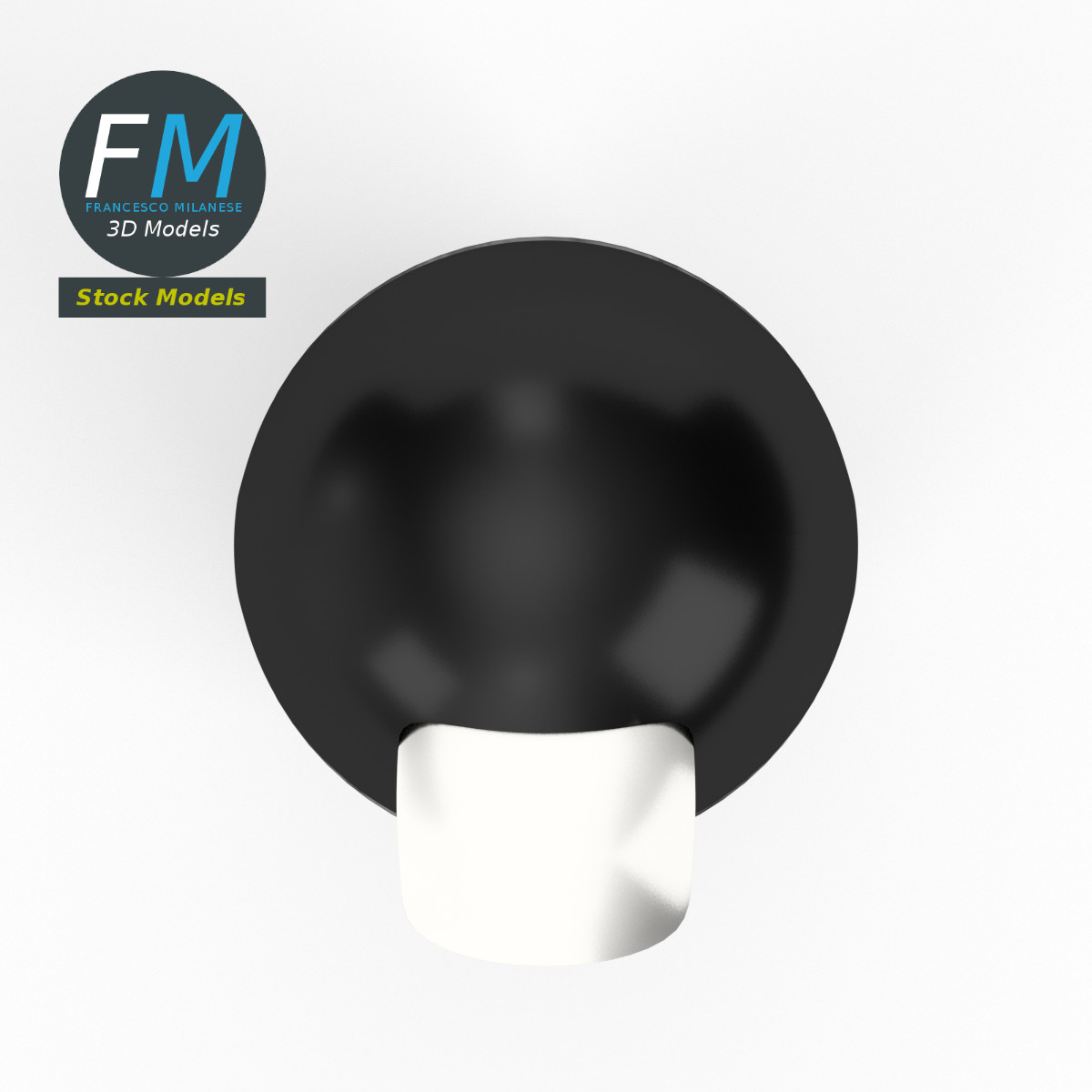 3D-Modell - Abfalleimer mit Rundem Oberteil - 06