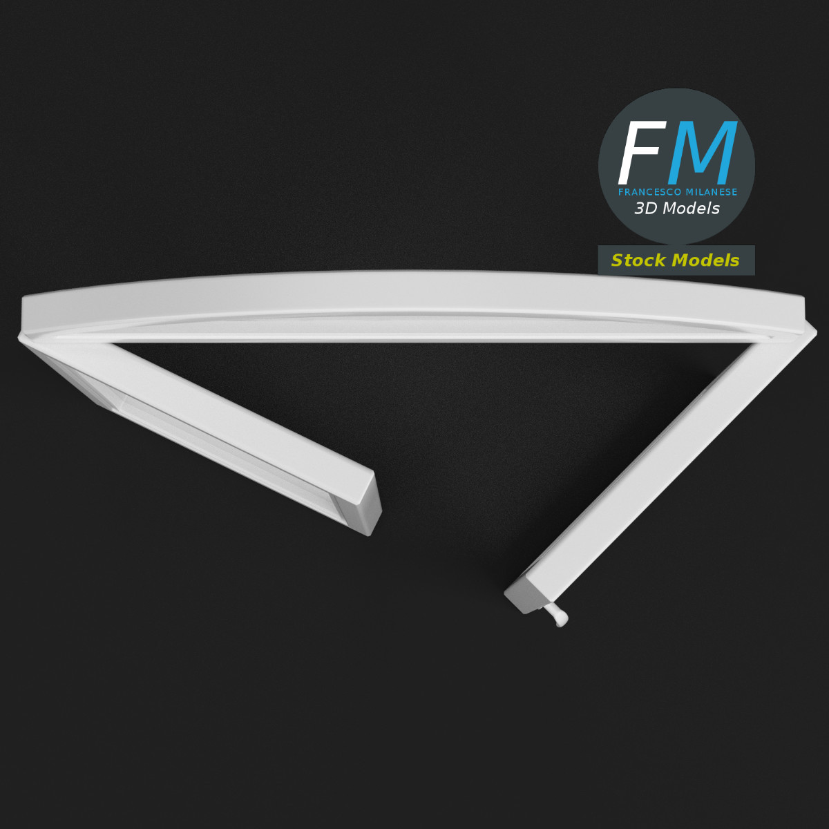 3D-Modell - Fenster mit Rundbogenoberlicht - 06