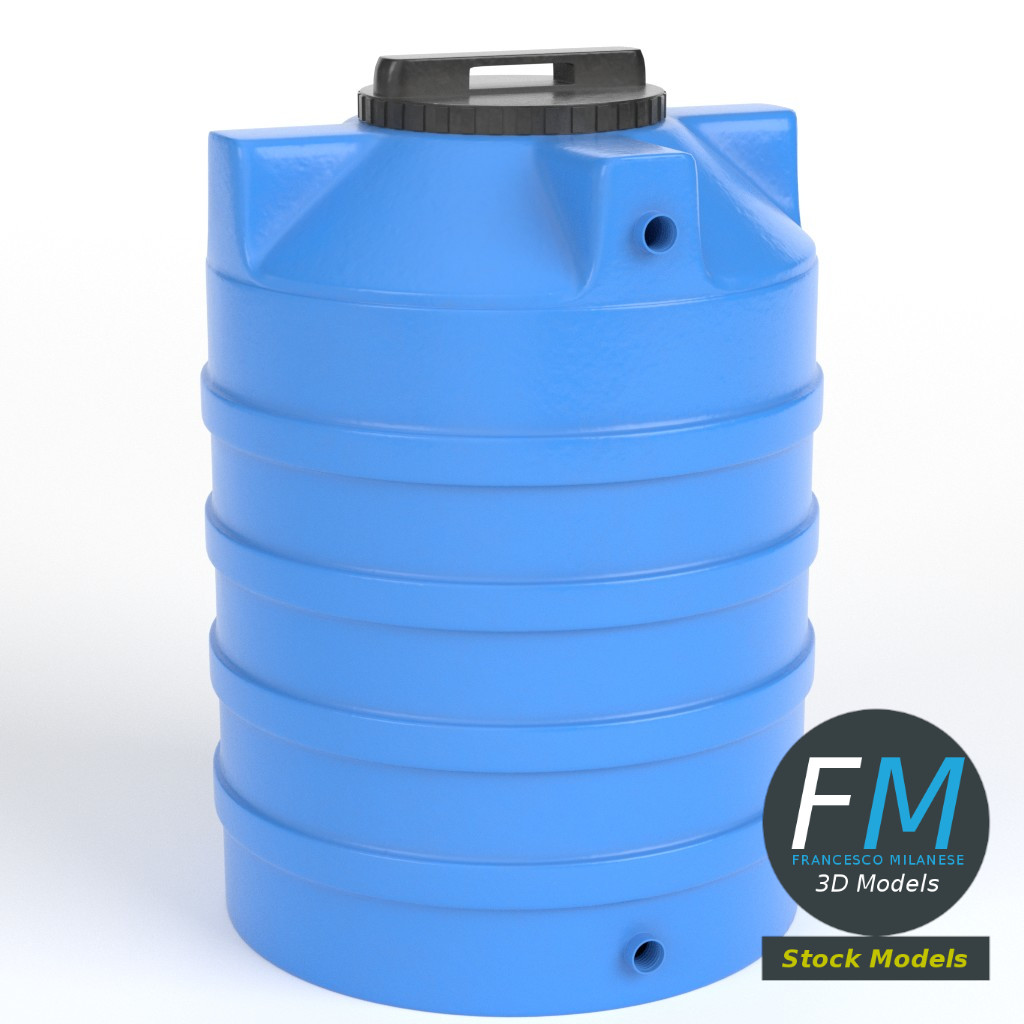 3D-Modell - Runder Wassertank - 01