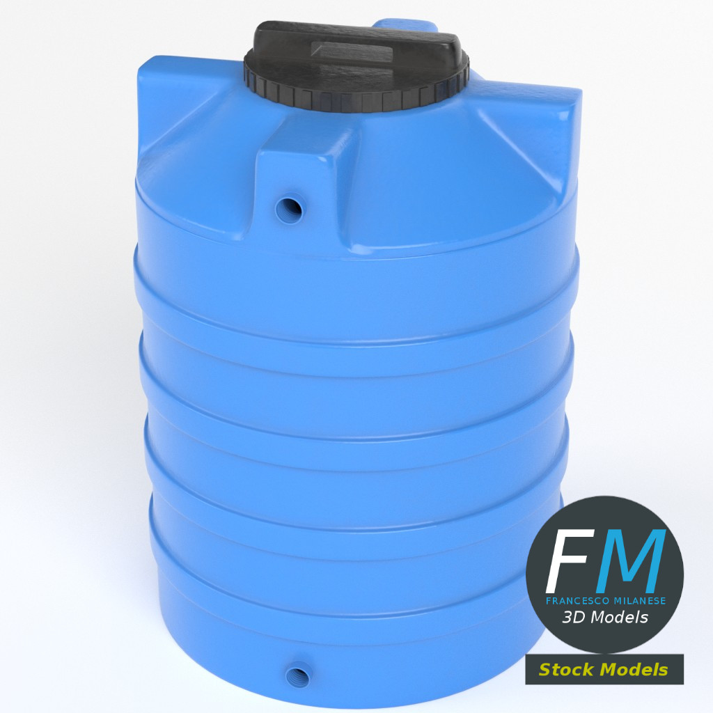 3D-Modell - Runder Wassertank - 02
