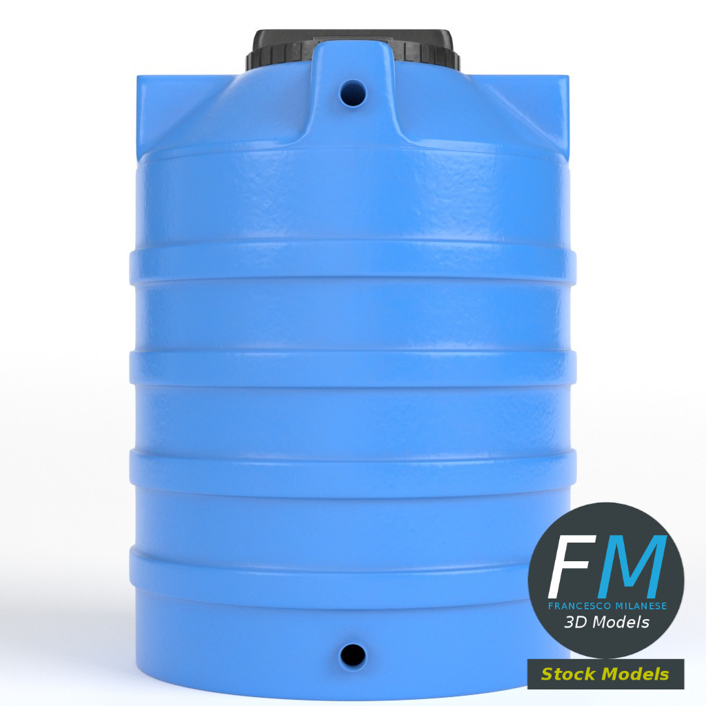 3D-Modell - Runder Wassertank - 03