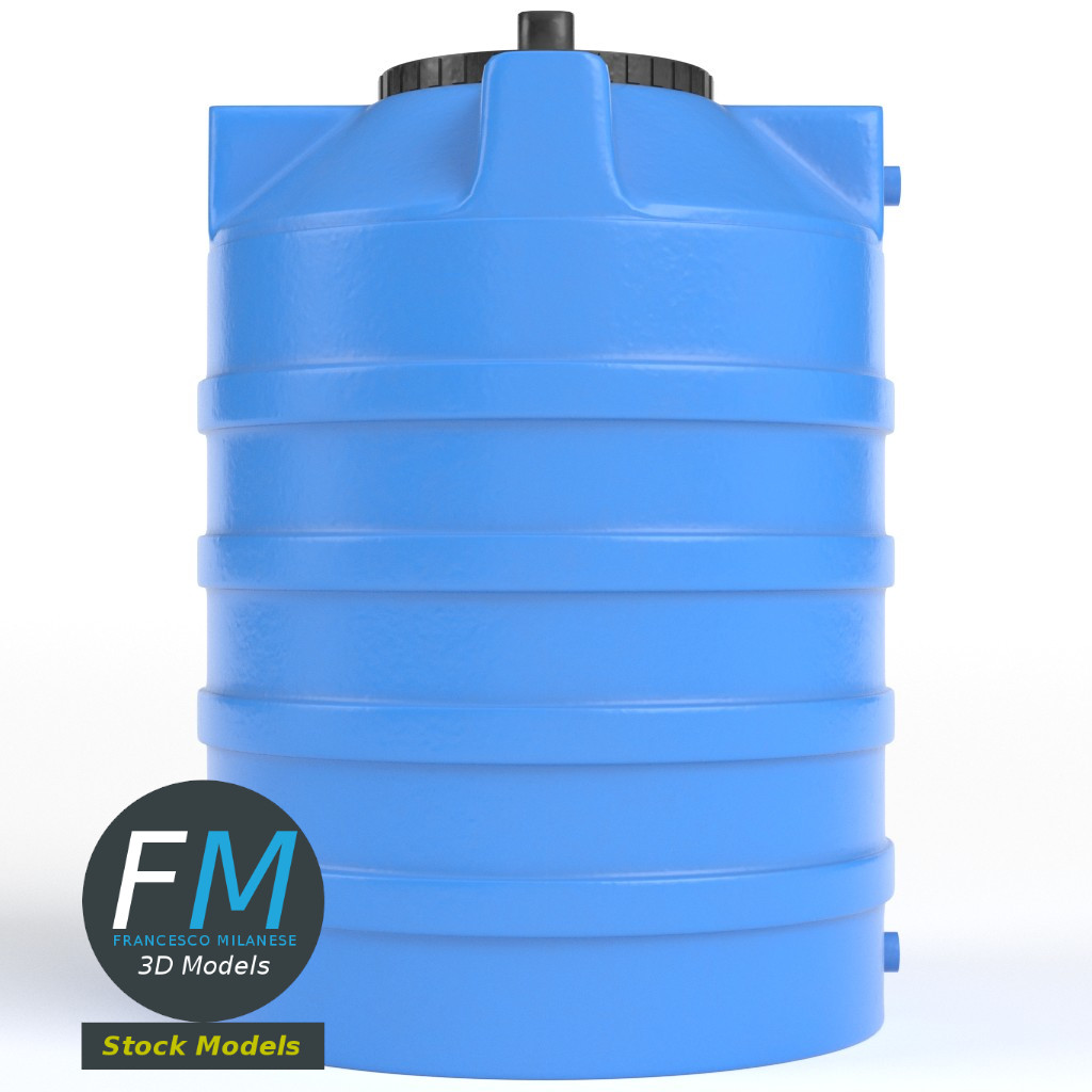 3D-Modell - Runder Wassertank - 04