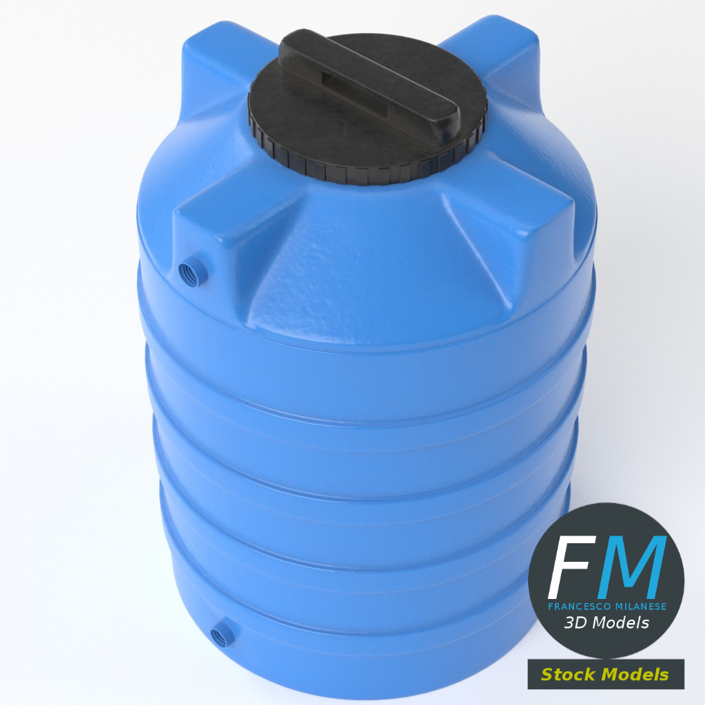3D-Modell - Runder Wassertank - 05