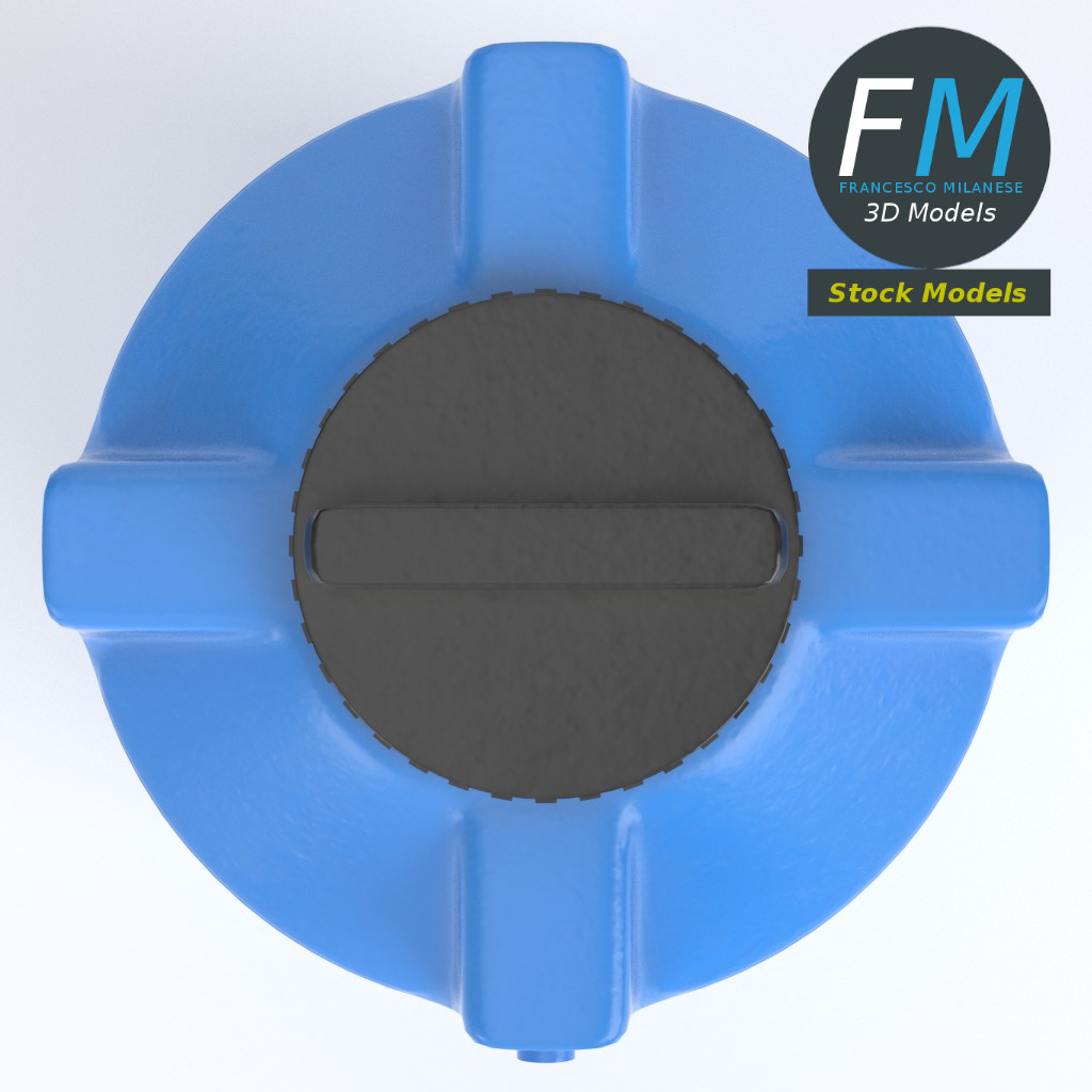 3D-Modell - Runder Wassertank - 06