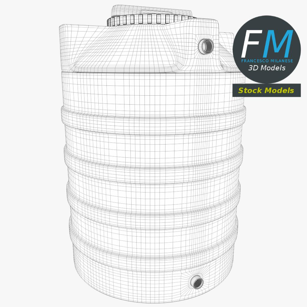 3D-Modell - Runder Wassertank - 07