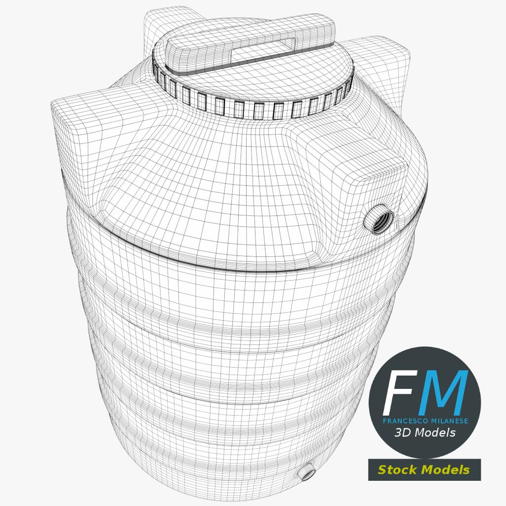 3D-Modell - Runder Wassertank - 08