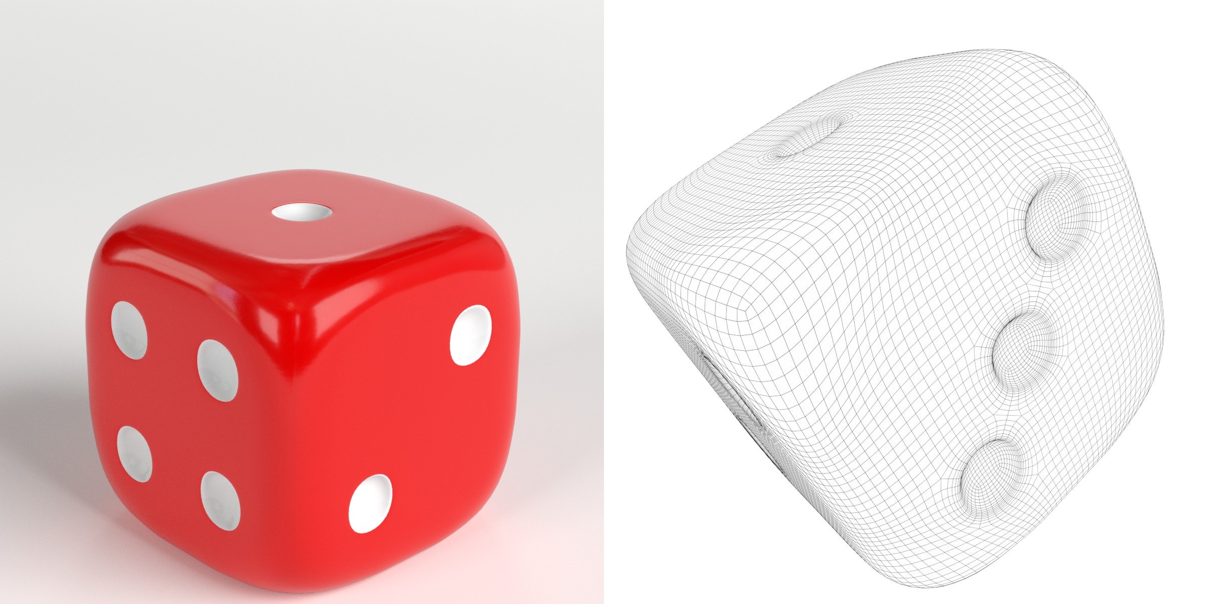 3D-Modell - Abgerundeter Würfel