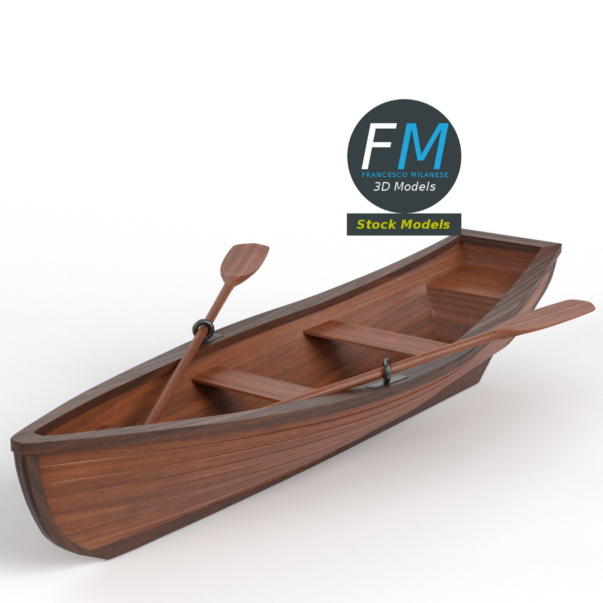 3D-Modell - Ruderboot - 01