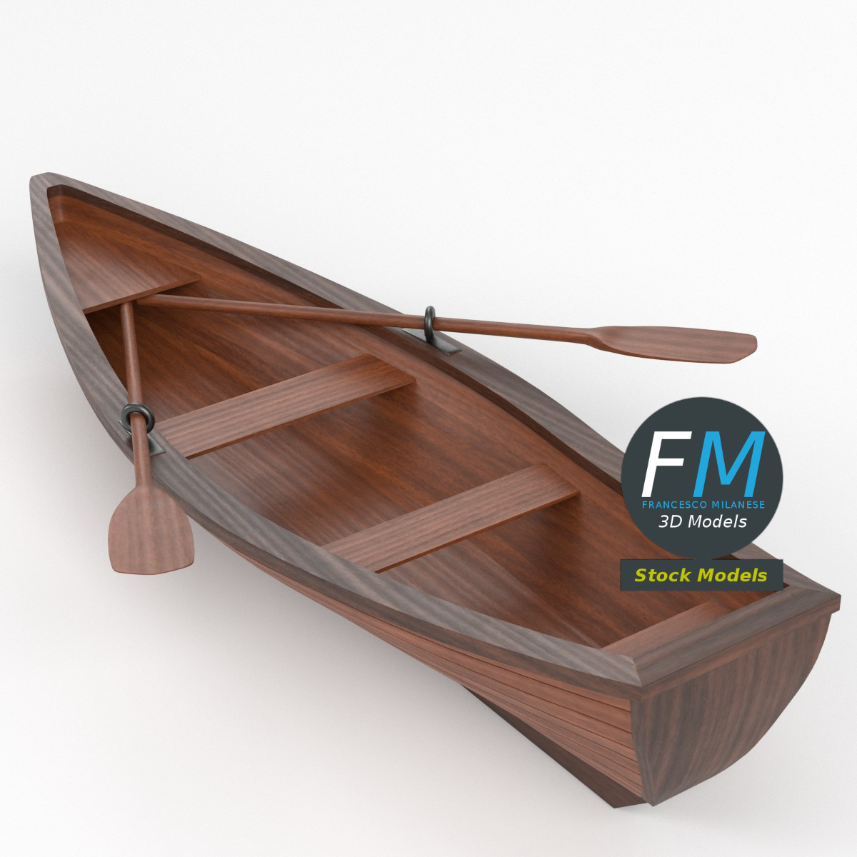 3D-Modell - Ruderboot - 02