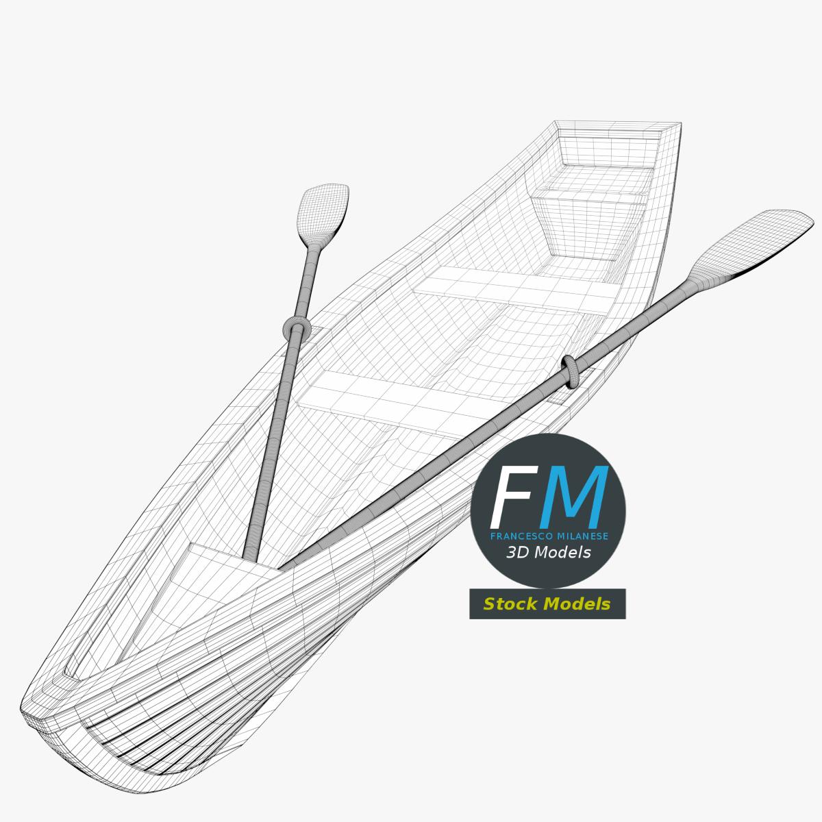 3D-Modell - Ruderboot - 07